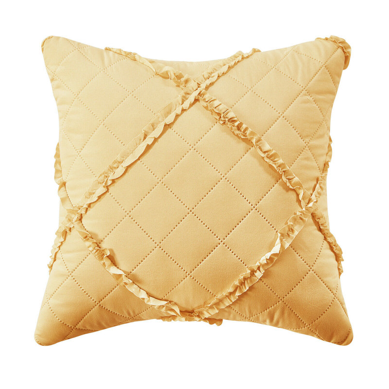 Ruthanne Indoor / Outdoor Square Throw Cushion Cover, Mustard