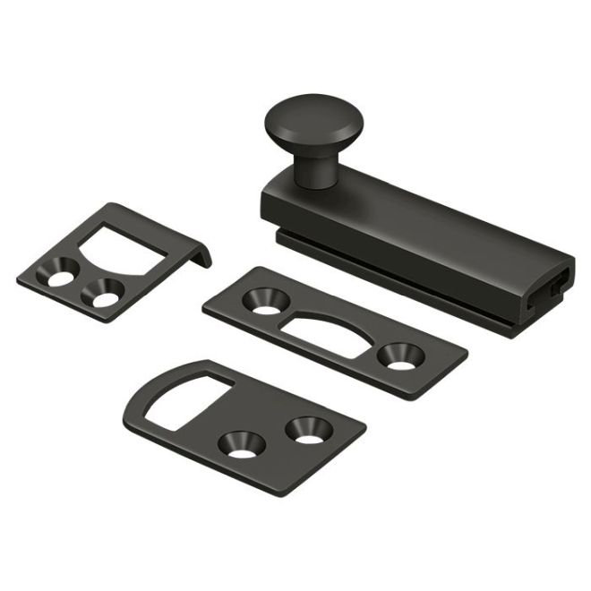 Boulon de surface 2 po Deltana 2SBCS10B, vis dissimulée, HD en bronze huilé, Bronze frotté à l'huile