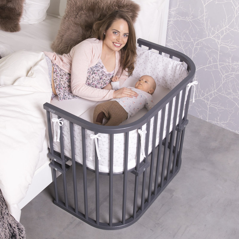 Babybay Maxi Co-Sleeper, Grey/Brown/Blue
