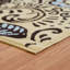 Tapis floral bleu / crème / brun Carlile-882088427