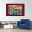 Festive Advent Calendar Colorful Abstract Contemporary Winter Wall Art Print 1 Piece Wrapped Canvas Wall Art-1492329060