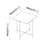 Set of 2 Pcs Marble Effect Tops Round Side End Coffee Table Metal Frame-474683209