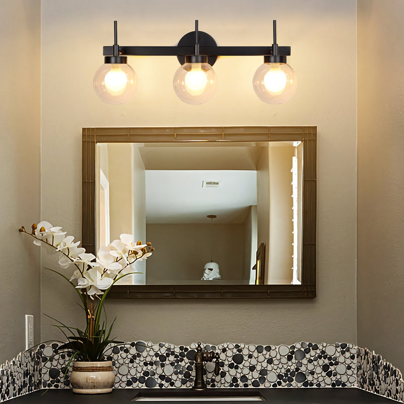 Éclairage pour meuble-lavabo en fer 3 lumières