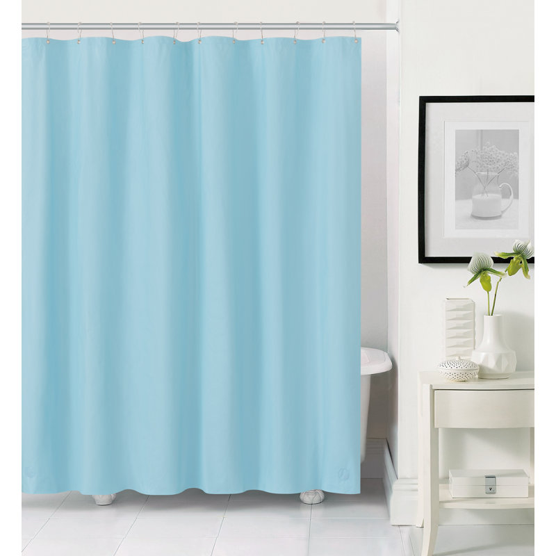 Doublure de rideau de douche en vinyle Batie, Bleu