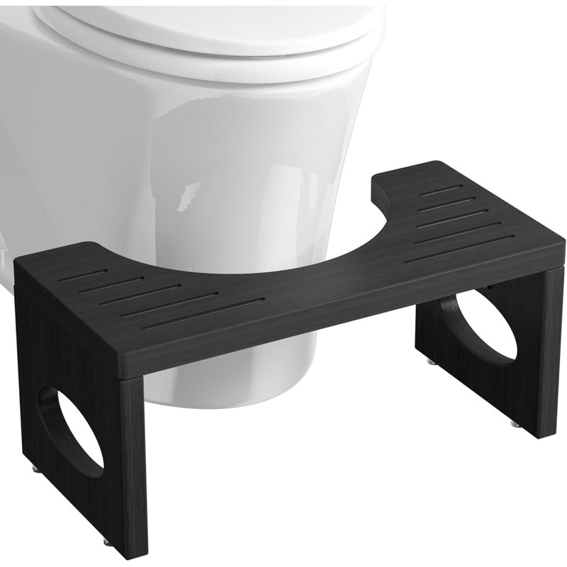 Tabouret de toilette en bambou, tabouret de merde pliable
