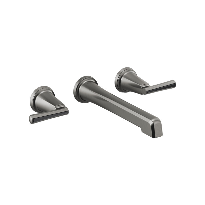 Levoir® Two-Handle Wall Mount Lavatory Faucet - Less Handles, Lever, Polished Chrome