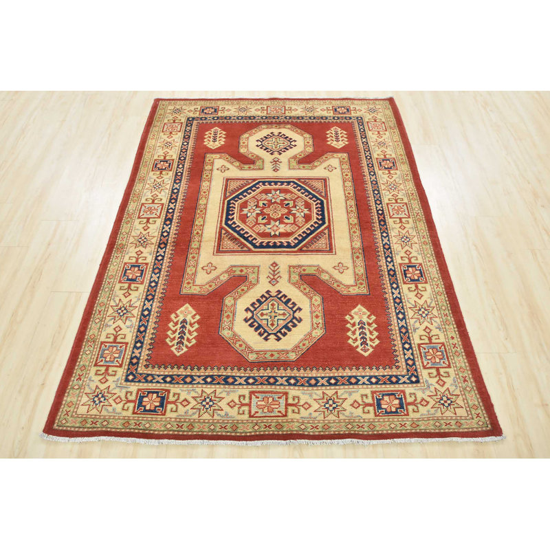 Tapis géométrique Kazak 5 pi x 6 pi 5 po