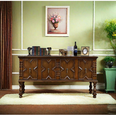 Refined Traditional Entry Console with Storage & Ornate Details