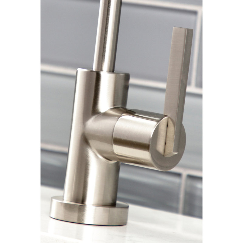 Kingston Brass Continental Single-Handle 1-Hole Deck Mount Water Filtration Faucet, Brushed Nickel