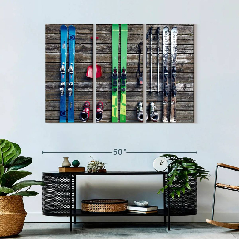 «Ski Gears», 3 pièces sur toile, H 32 po x l 50 po