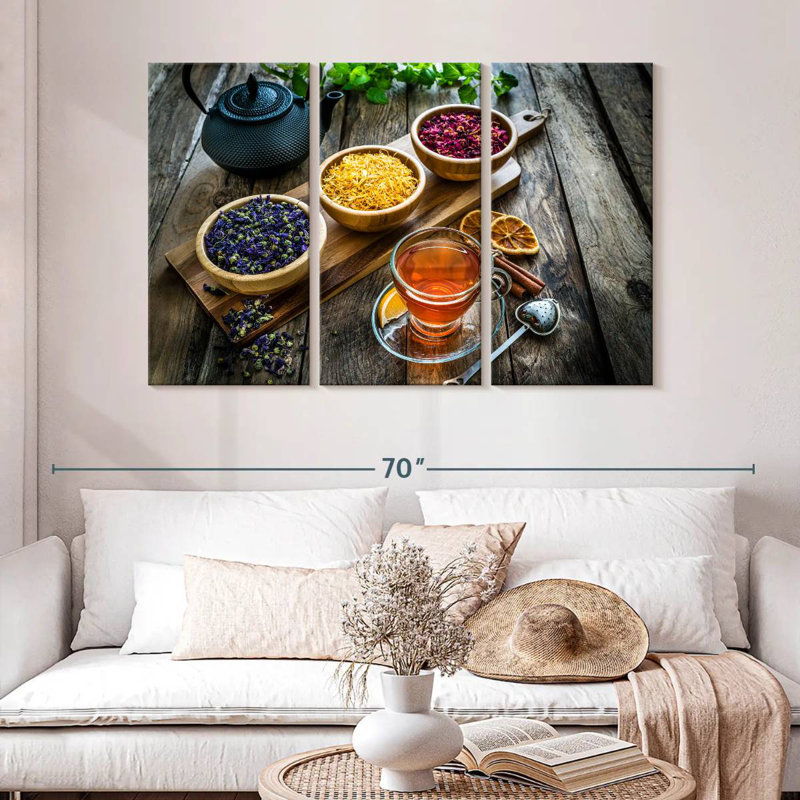 Yarlin Dried Tea Leaves, 32" H x 50" W