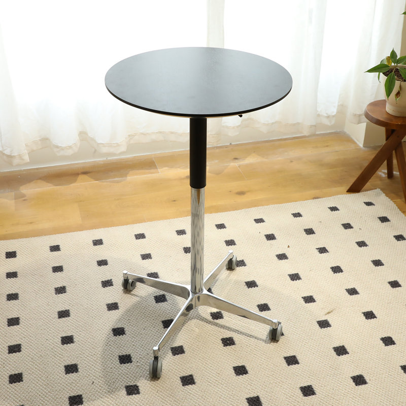 Table de bar mobile et ajustable, Noir