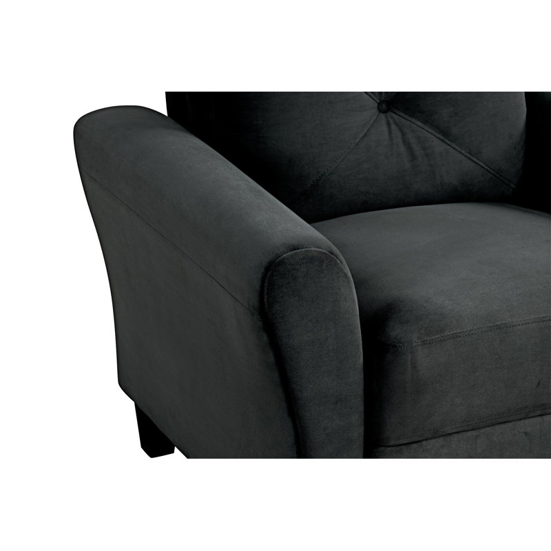 Upholstered Sofa Set, Black
