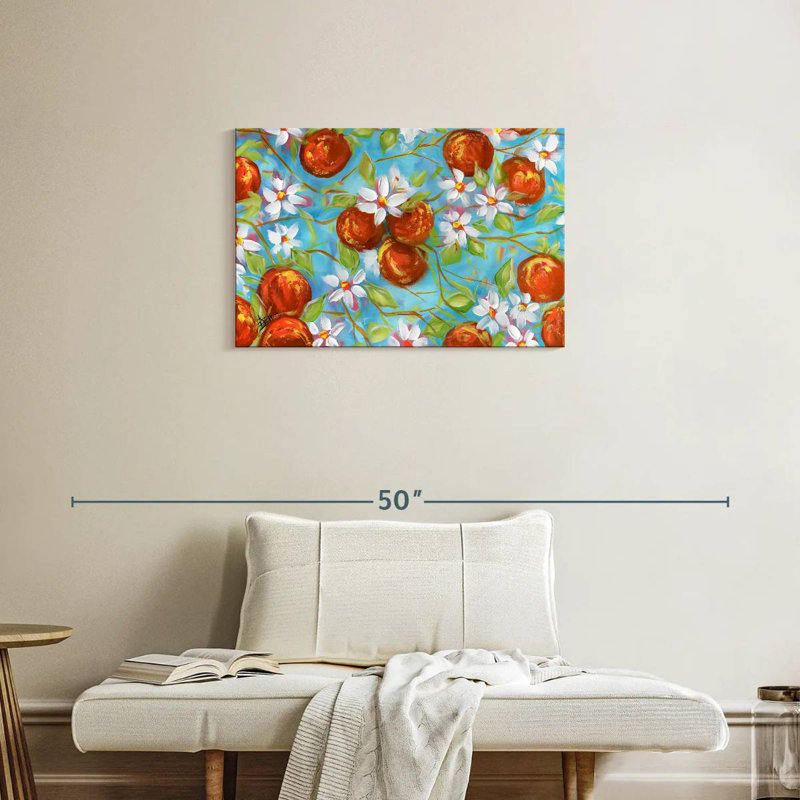 Yarlin Orange Blossoms, 20" H x 30" W