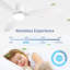 Ventilateurs de plafond encastrés intelligents 52 po avec lumières-121082969-121082966