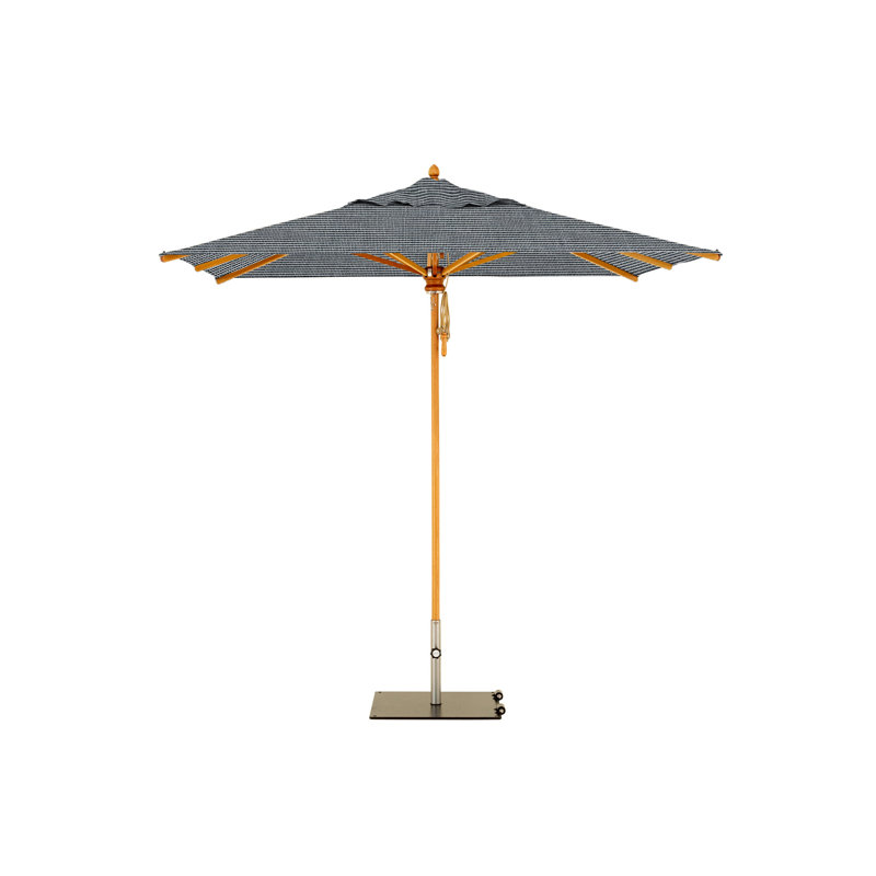 Safari 11.5' Square Umbrella, Square Metal Base with Wheels, 99.6" H x 90.55" W x 90.55" D, Pacific Blue