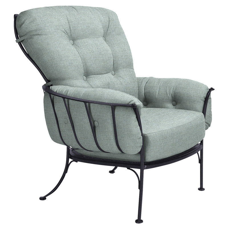 Monterra Outdoor Lounge Chair, Graphite, Cast Lagoon