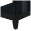 Table d'appoint en bois noir avec tiroir et tablette inférieure pour salon