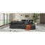 Canapé modulaire incurvé de 116 po avec éponge et méridienne haute densité entièrement compressés de 116 po, revêtement perlé, ensemble de 2 pièces, faisant face à la droite et assemblé, parfait pour le salon ou le salon-118020040
