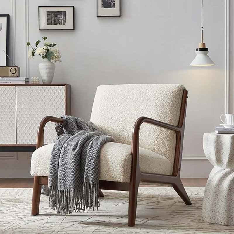 Fauteuil de 26 po de large Jenasys, Lin blanc