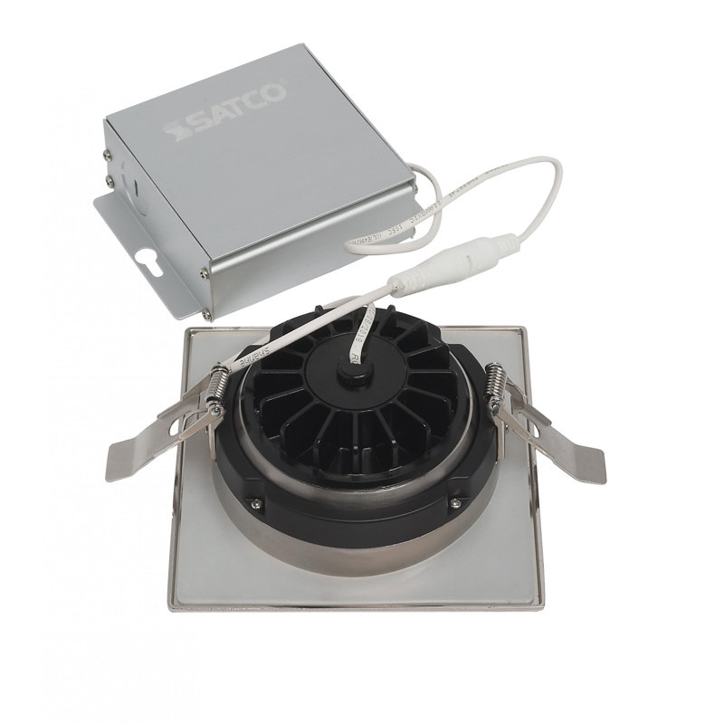 4K 3000K LED Wireless Recessed Lighting Kit, Nickel brossé