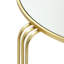 Adero 93cm Round Metal Coffee Table For Living Room Furniture, Center Table with Mirror Top