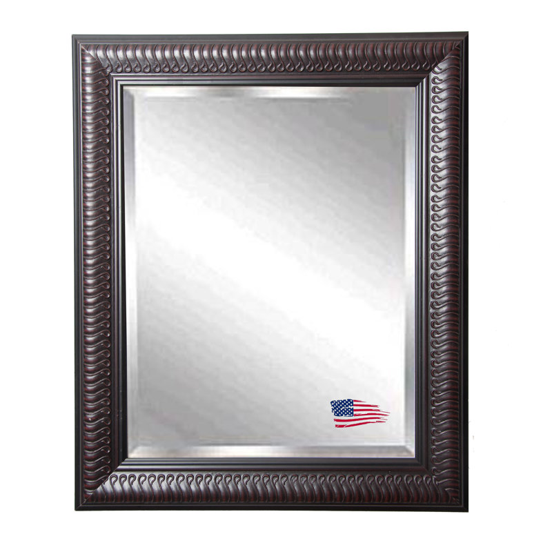 Ellsbury Solid Wood Flat Wall Mirror, 35" H x 41" W