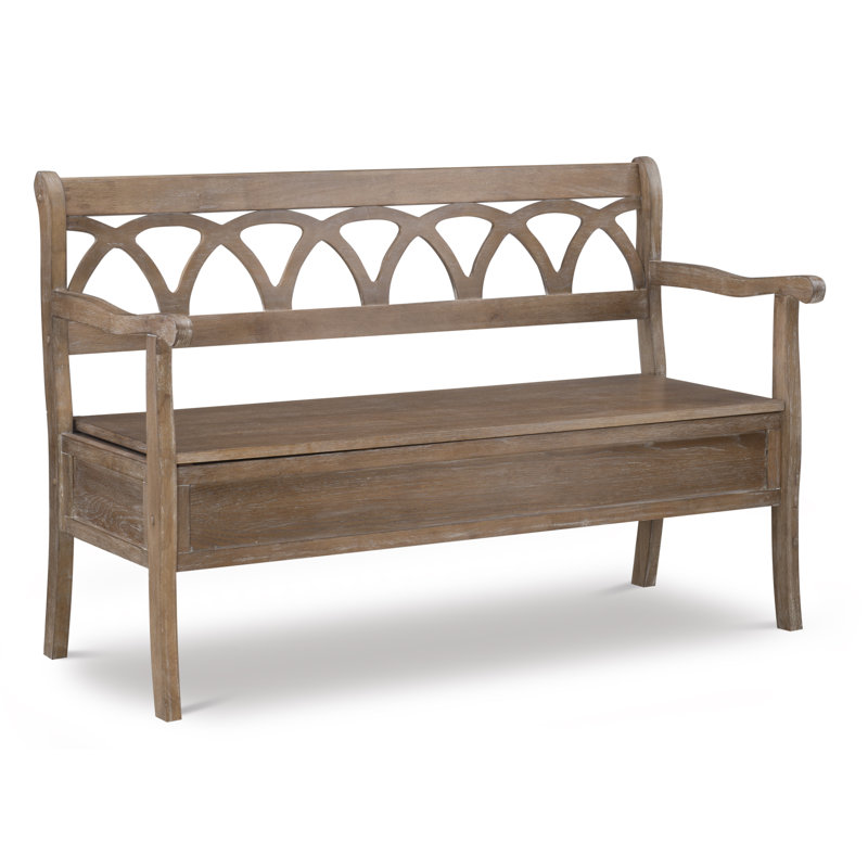Banc de rangement à couvercle rabattable Filton, Naturel