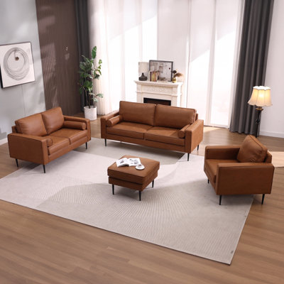 Ensemble de salon en cuir Reisterstown