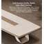 Grande table de réunion rectangulaire moderne avec gestion des câbles de prise de courant intégrée, bureau de direction pour la formation à la conférence
