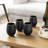 4-Piece Black Stemless Drinking Wine Glasses Glassware