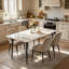 Funke Stone Top Metal Base Dining Table-1888359449