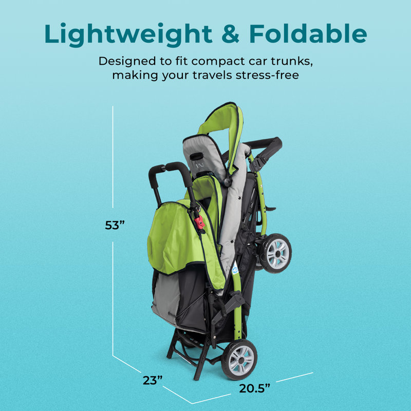 Foundations Sport 3 Seat Stroller with Sun Canopy, Lime