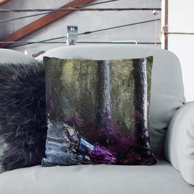 Path Through a Forest in Vancouver Cushion with Filling
