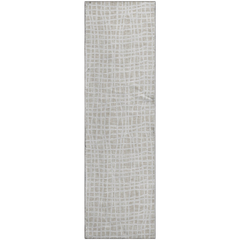 Premium Machine Washable Prisco Ivory Rug, Runner 2'3" x 7'6"