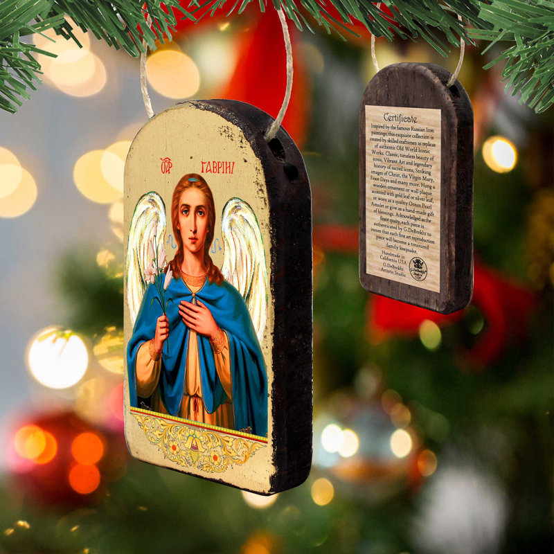 Ornement photo en bois « inspiration saint gabriel the archangël »