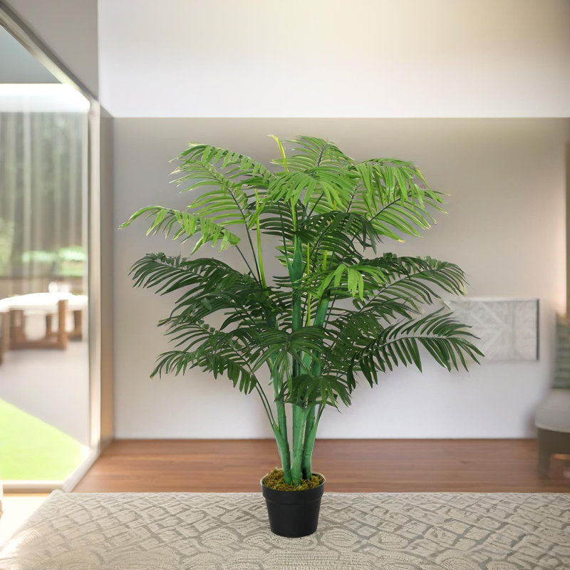 125cm Faux Palm Plant in Freestanding