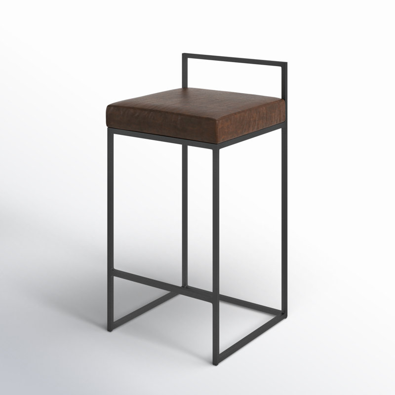Belfort 26" Counter Stool By Classic Home, Black, Cocoa Brown