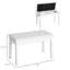 Chaise de piano blanche avec rembourrage en similicuir et support en bois ferme pour bancs de duo en blanc