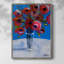 Coquelicots, reproduction encadrée - bois massif-1137624419