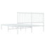 Metal Bed Frame with Headboard White-275720542