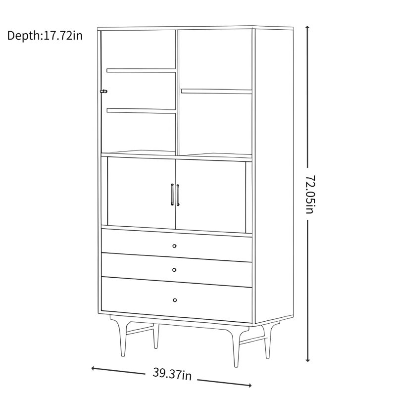 Modern Minimalist Design Display Cabinet