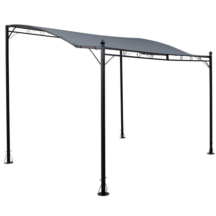 Blumfeldt Allure 0.5m x 2m Metal Pergola, Grey