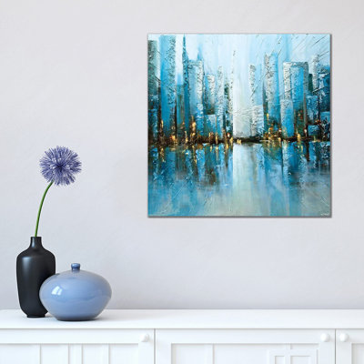 Blue Rise by Osnat Tzadok - Painting on Canvas