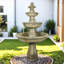 Fontaines | Fontaine d'eau d'extérieur moderne à 4 niveaux pour la cour de jardin | Béton / ciment | Étagé