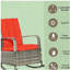 Fauteuil inclinable d'extérieur en rotin d'extérieur, chaise berçante rouge