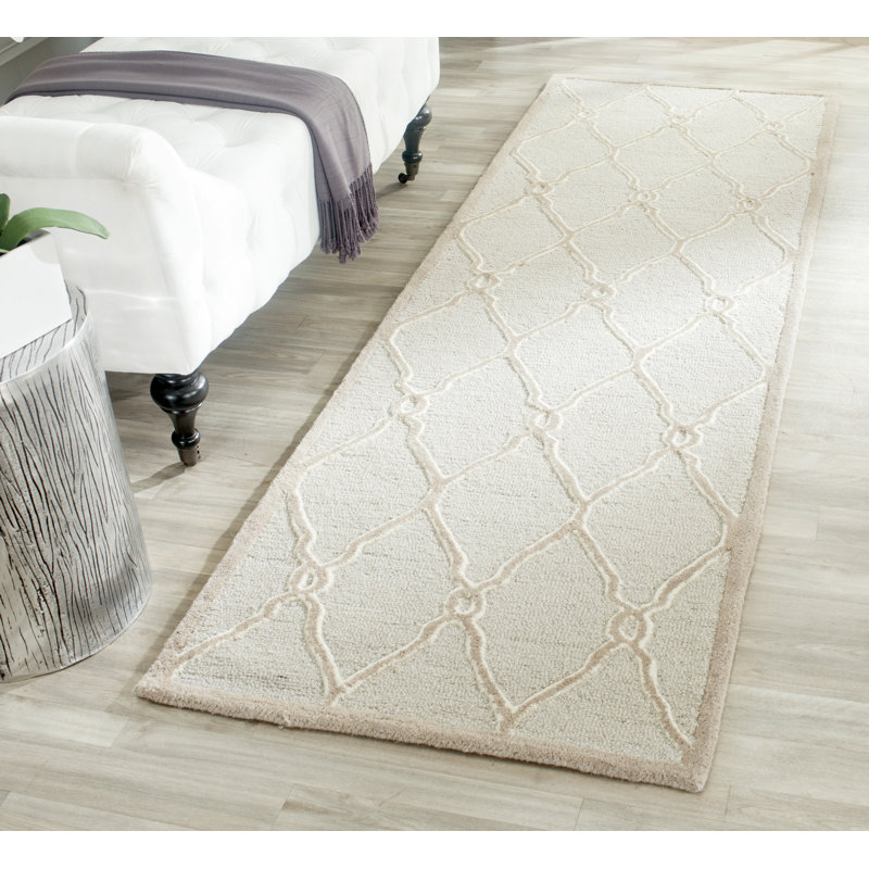 Tapis en laine touffeté à la main Cannen, Tapis de couloir 2 pi 6 po x 6 pi