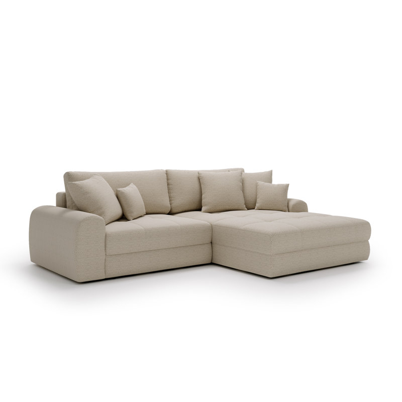 2 Seater Corner Sofa , Beige, Left Hand Facing