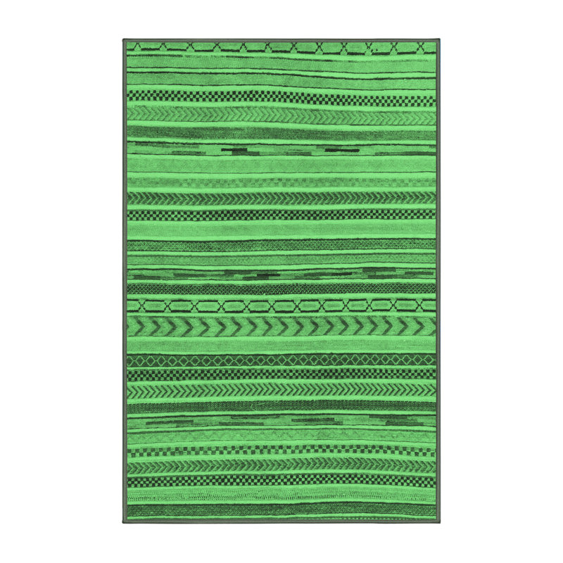 Kemari Washable Geometric Indoor Rug, Rectangle 8' x 12'