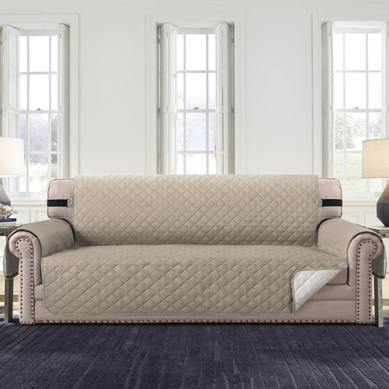 Housse pour fauteuil à coussins carrés/rectangulaires, Kaki 100 % polyester, H 75 po x l 66 po x P 22 po